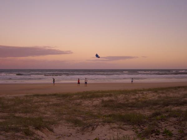 Sunset Kite Flying on Eastern Beach