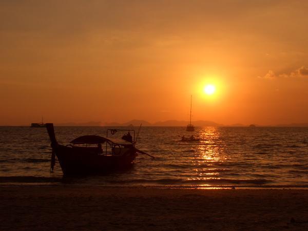 Sunset on Phra Nang Beach