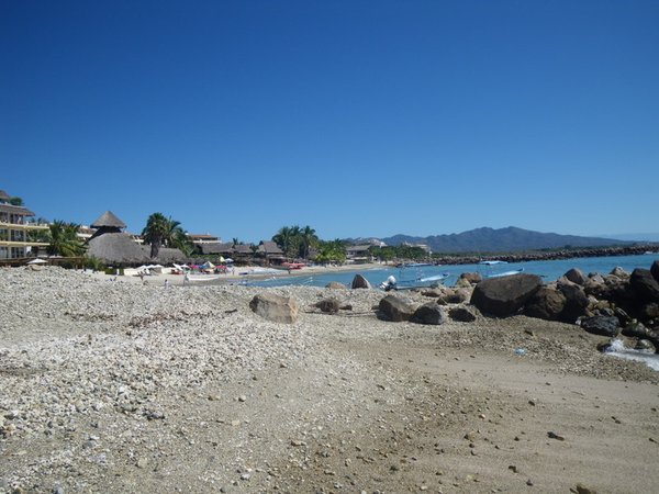 Rocky beach at Punta de Mita