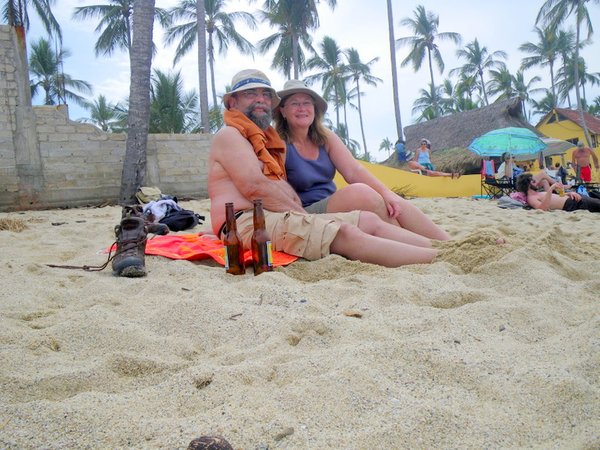 Us on the beach at Sayulita