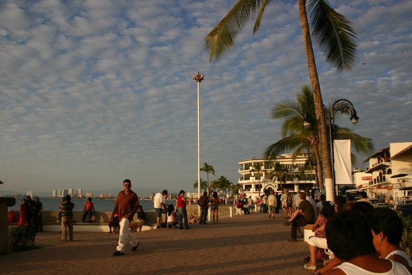 Looking down the malecon