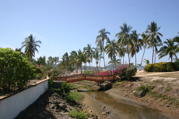 Canal behind the beach front houses in Guayabitos