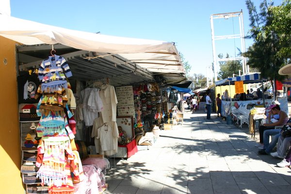 Vendor stalls along Chapala malecon