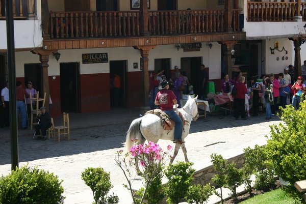 Horseback is a common way of getting around in Tapalpa