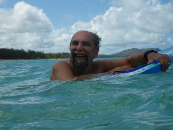 Steve relaxing in the ocean