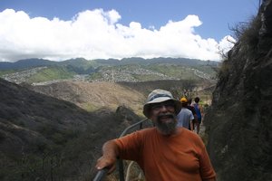 Steve hiking up to Diamond Head