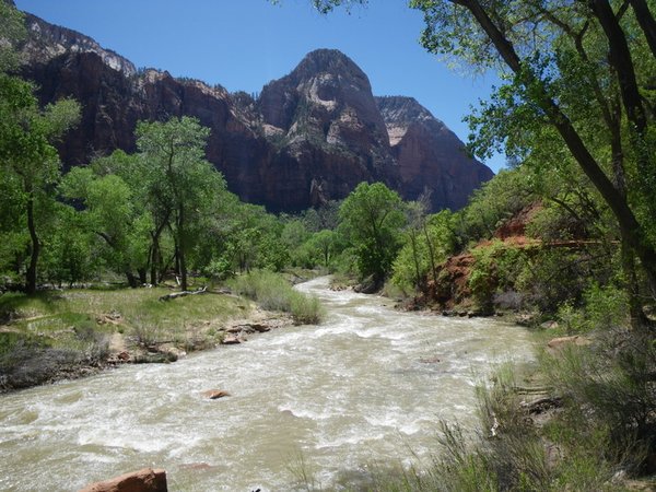 The Virgin river that has carved this valley