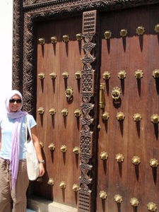 Me and the cool  door in Stone Town