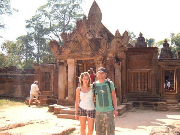 Roya and Matt at Banteay Srei