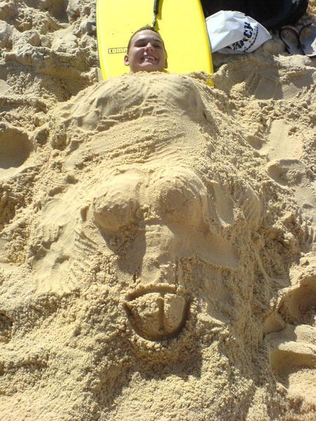 This is what happens when you're bored on a beach...