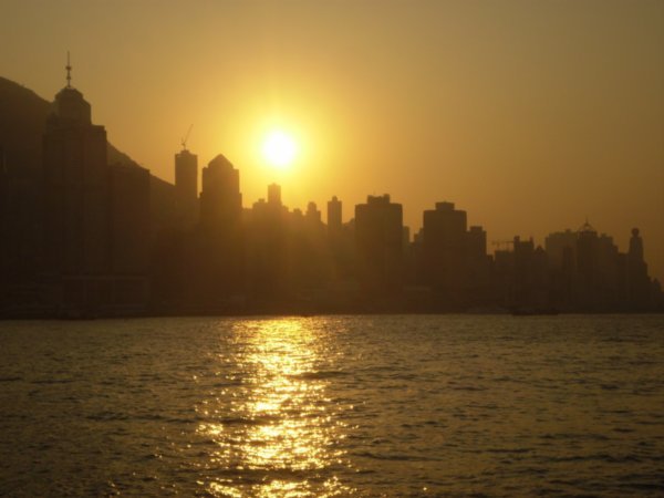 Sunset over Hong Kong Island