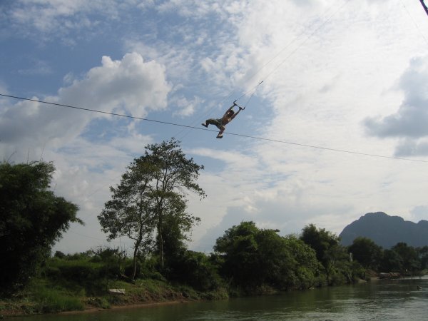 Trapeze over the Mekong River
