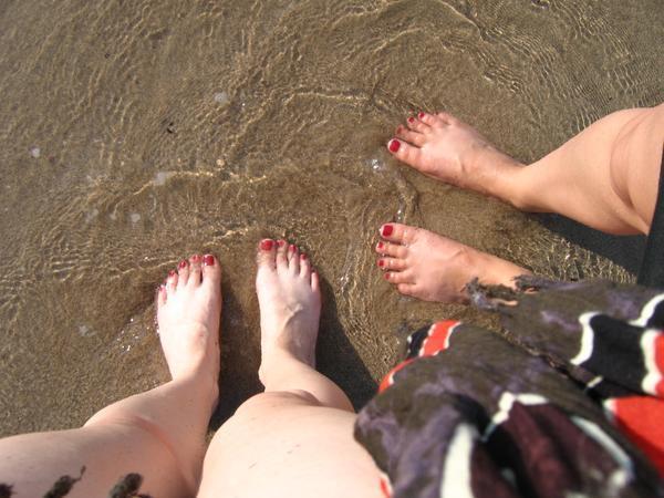 Pedicured Toes in the Pacific