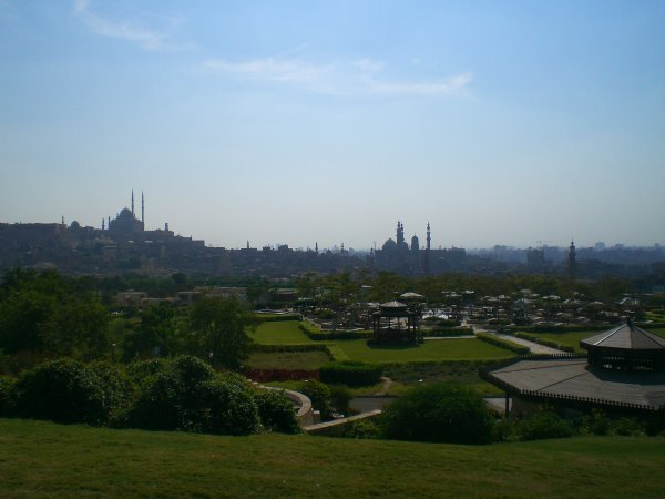 The park, with Islamic Cairo in the background