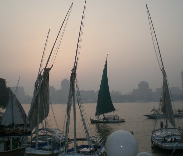 The Nile at dusk.
