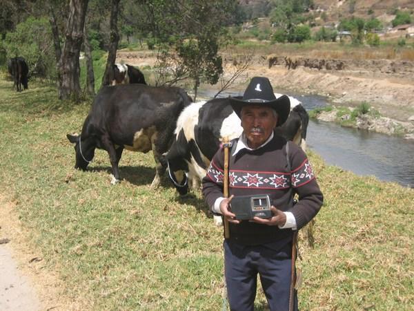 A man, his cows and their radio