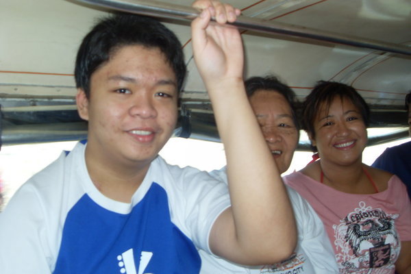 On the jeepney to rafting