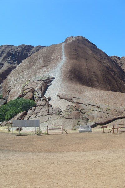 The climb path on Uluru (Ayers Rock)