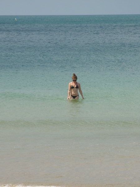 Marissa in the sea  