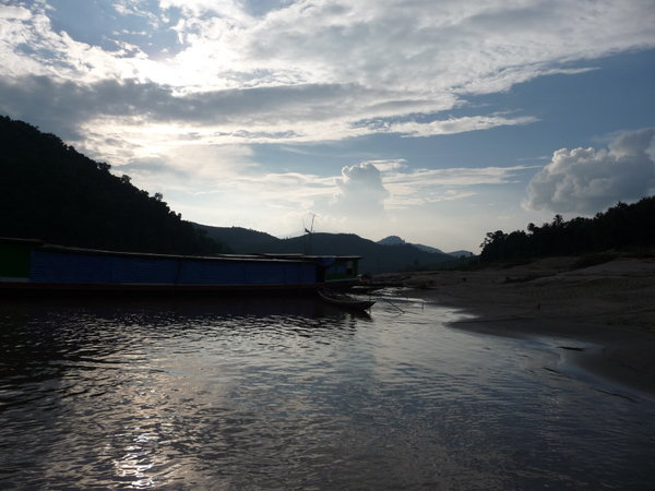 Slow boat in Laos