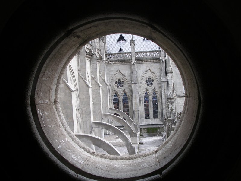 window in the staircase
