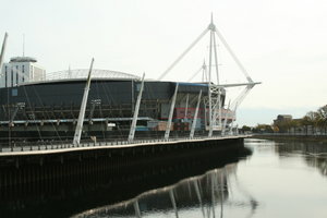 The Rugby Stadium and River near our hostel