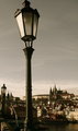 Charles Bridge Lamp with Castle in the background