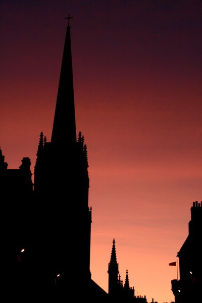 Sunset on the Royal Mile