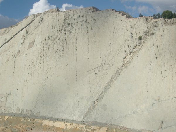 The quarry wall