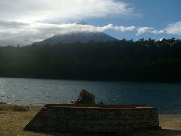 Boat, lake volcano