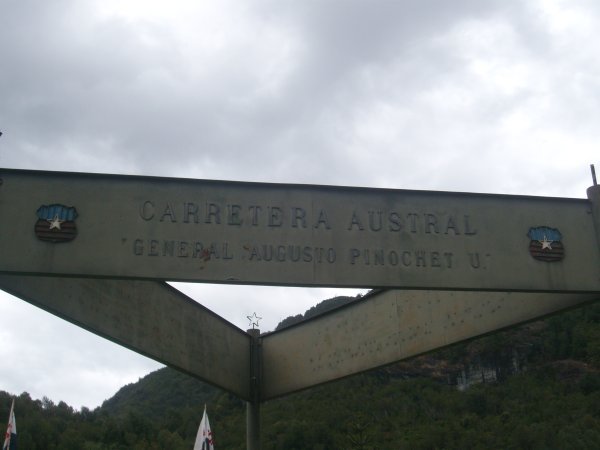 Carreterra Austral sign, La Junta