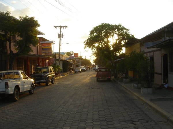 Main street of San Juan del Sur