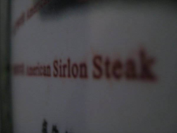 American sirloin steak