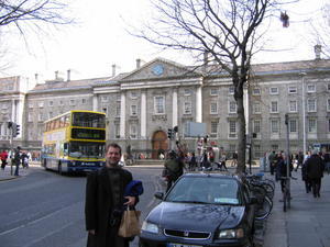 Sean in front of Trinity College