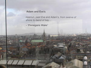 View over Dublin city from the Gravity bar