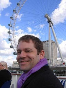 Sean in front of the London Eye