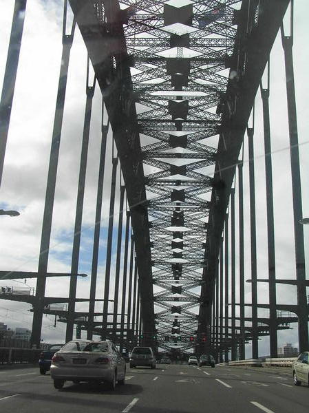 Driving over the Harbour Bridge