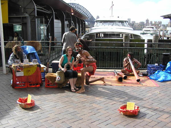Aborigines at Circular Quay (and me!)