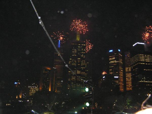 Fireworks over the city
