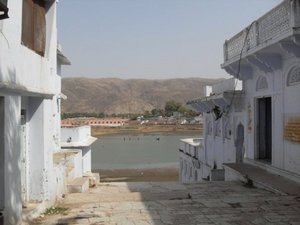 Pushkar bathing ghats (what's left of the lake)