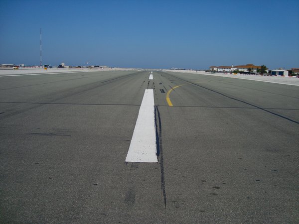 The Gibraltar Airport runway