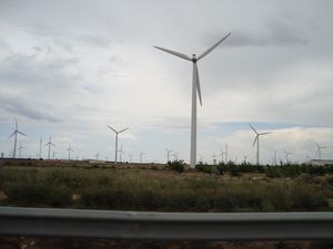 Wind turbine farm near Zaragoza