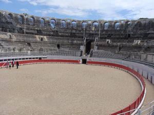Inside the Arles amphitheatre