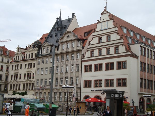 Buildings in the town square, Leipzig