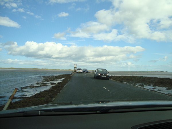 The causeway to Holy Island