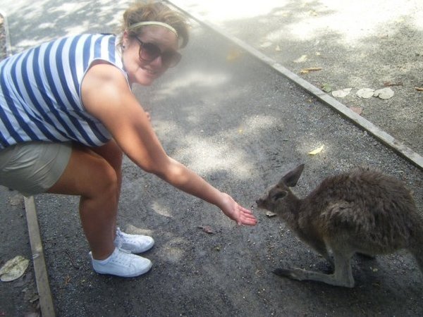 Emily with kangaroo!!