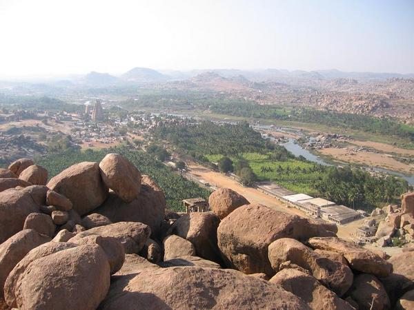 Looking back towards hampi