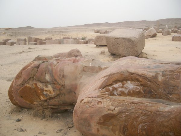 Collapsed statue of Ramses- Tanis
