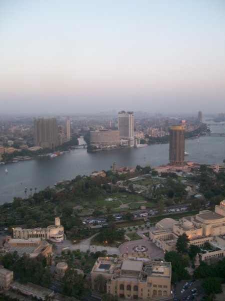 Cairo Opera House (foreground), Garden City (background)