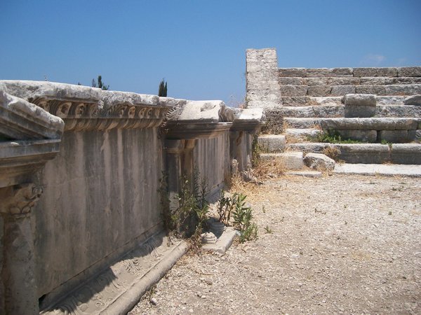 The remains of the [reconstructed] amphitheater